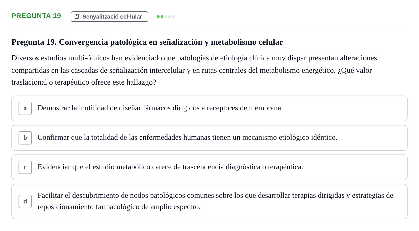 Enunciado: Pregunta 19