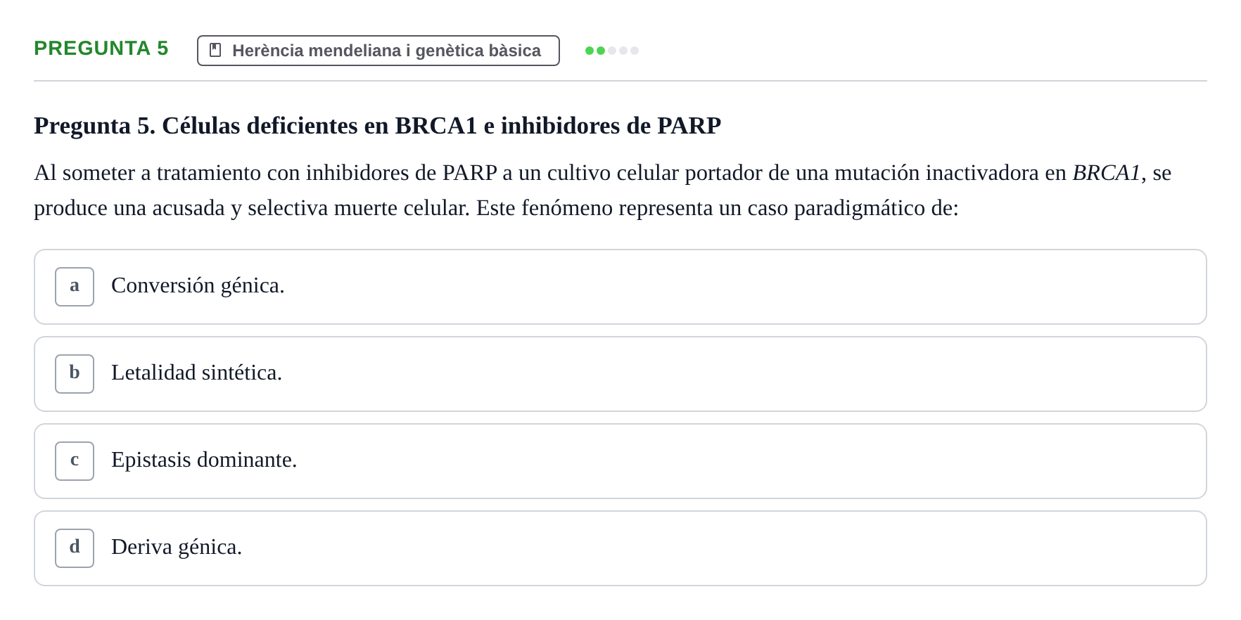 Enunciado: Pregunta 5