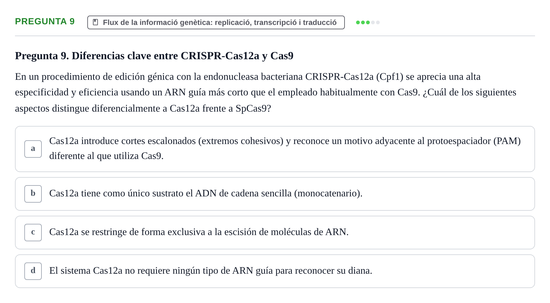 Enunciado: Pregunta 9