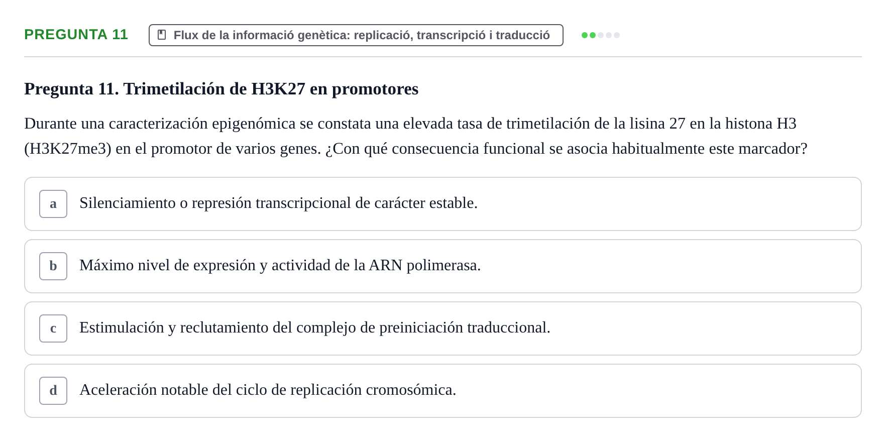 Enunciado: Pregunta 11