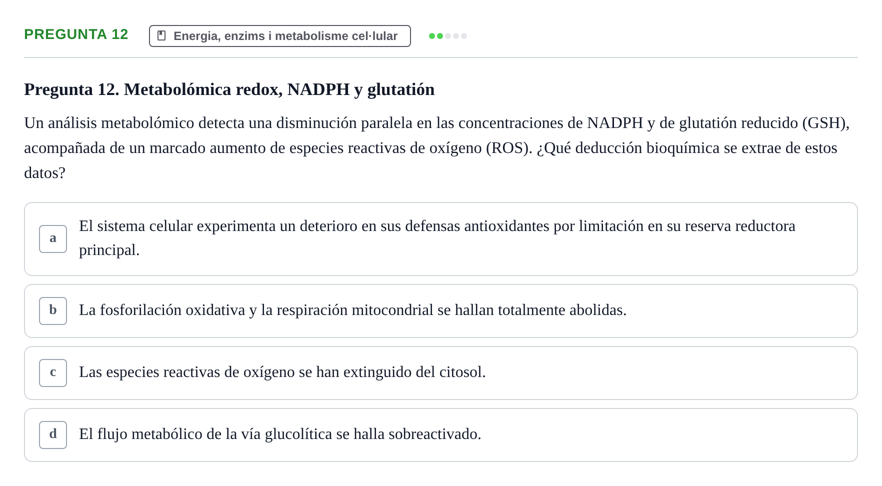 Enunciado: Pregunta 12