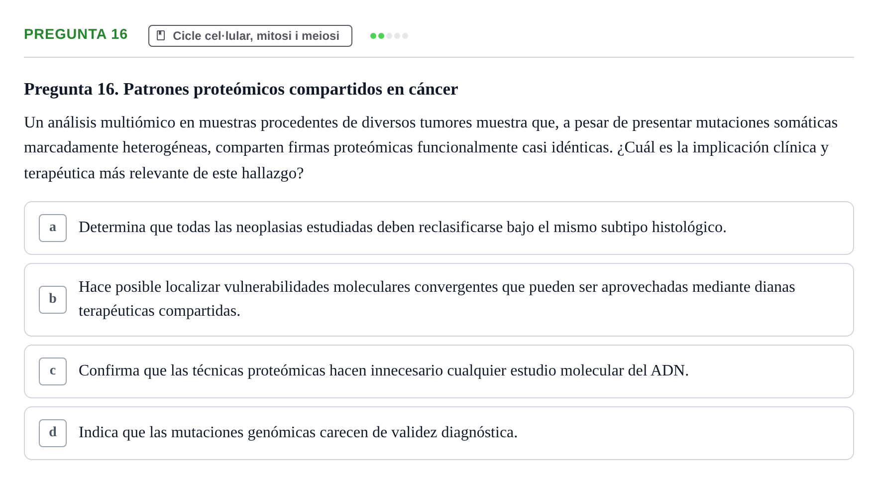 Enunciado: Pregunta 16