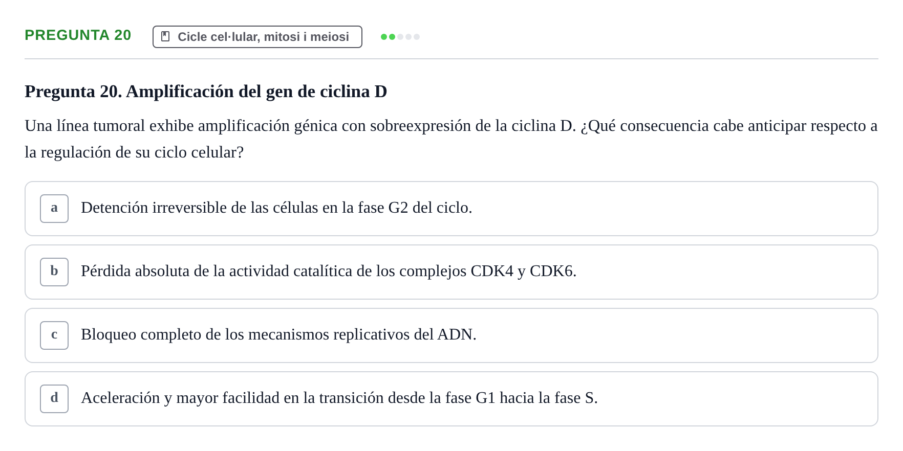 Enunciado: Pregunta 20