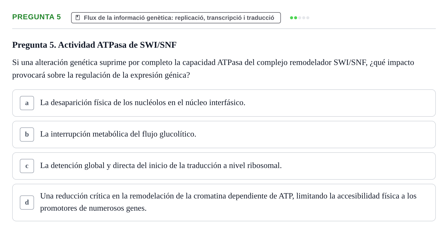 Enunciado: Pregunta 5