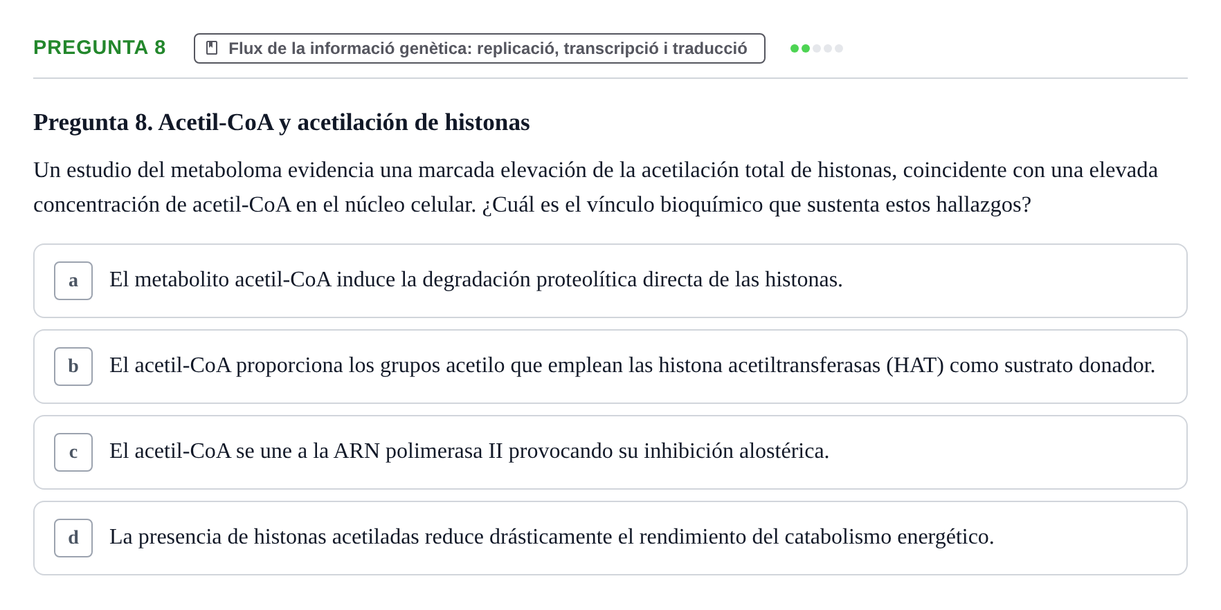 Enunciado: Pregunta 8