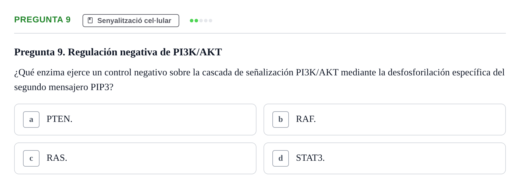 Enunciado: Pregunta 9