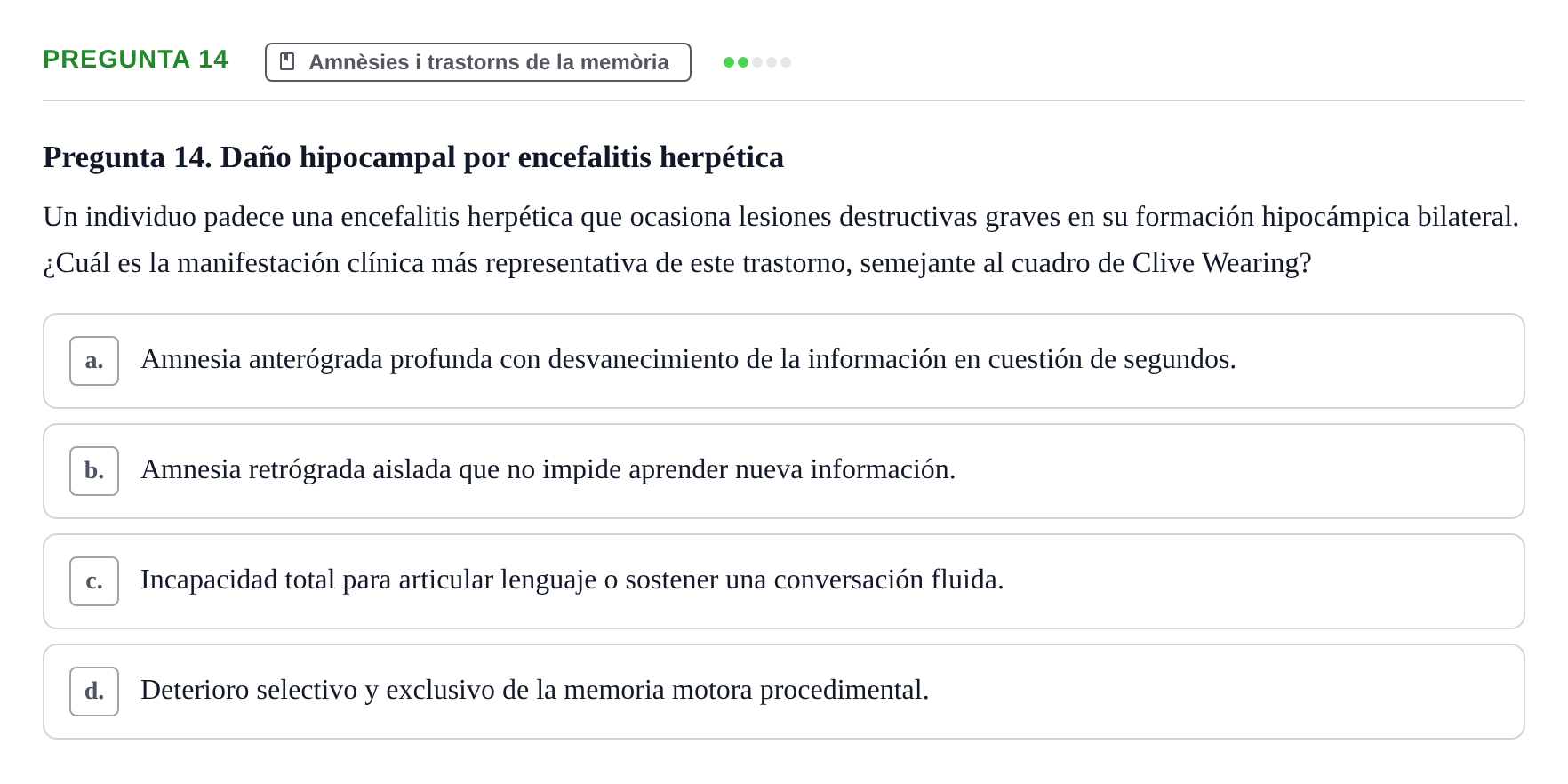 Enunciado: Pregunta 14 · Memoria I Representació UB 2008