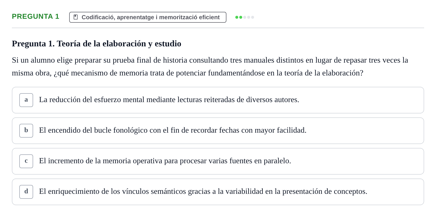 Enunciado: Pregunta 1 · Memoria I Representació UB 2008
