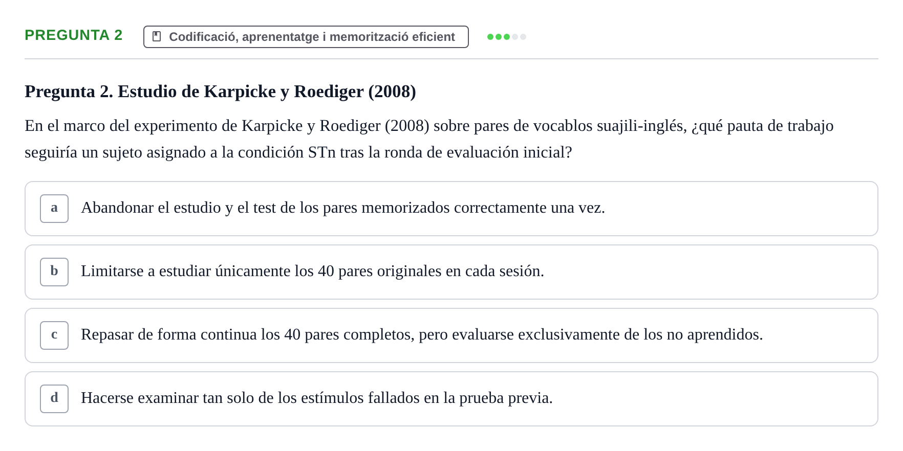Enunciado: Pregunta 2 · Memoria I Representació UB 2008