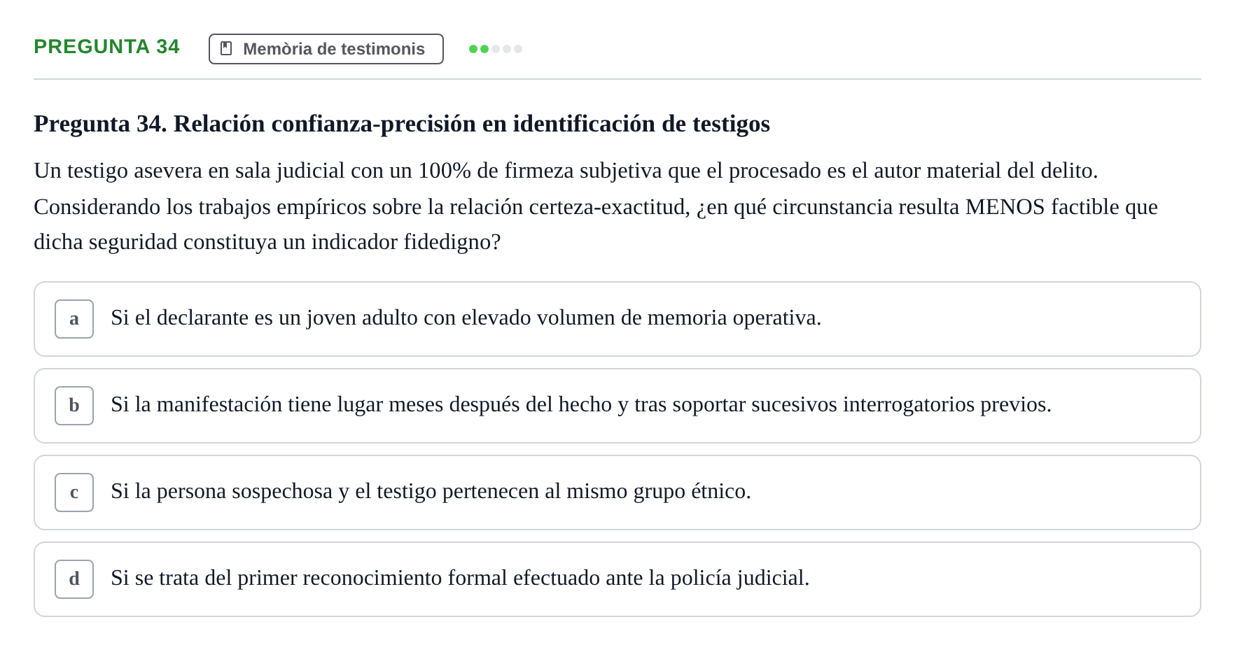Enunciado: Pregunta 34 · Memoria I Representació UB 2008