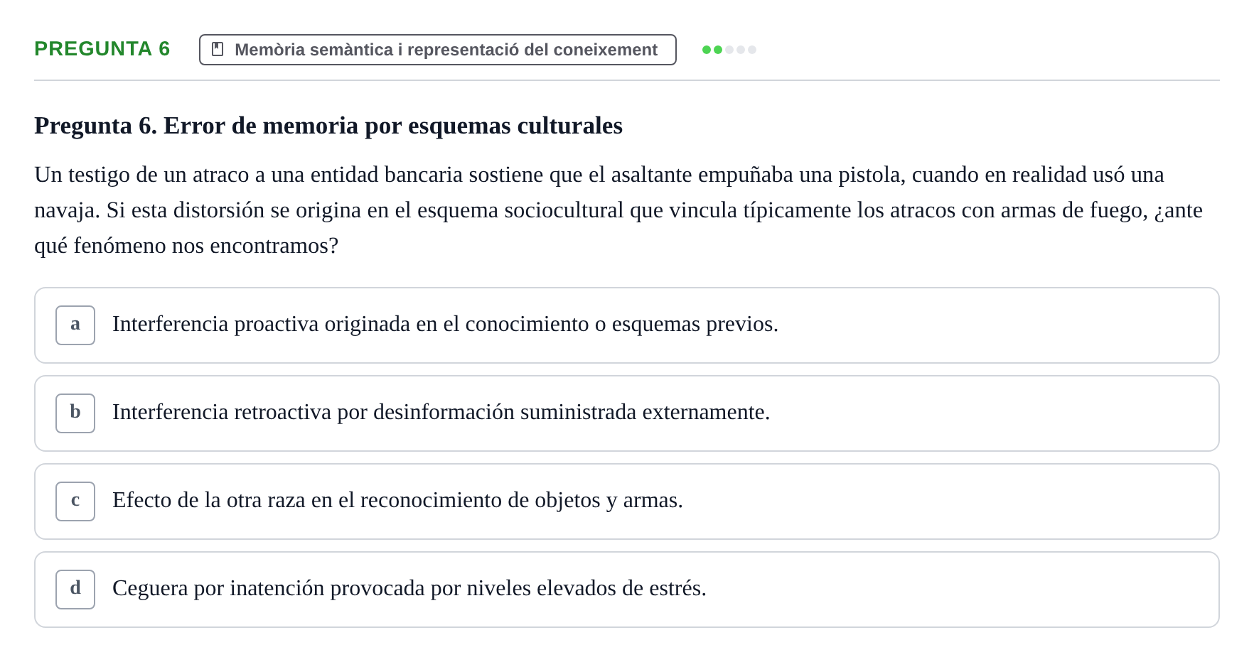 Enunciado: Pregunta 6 · Memoria I Representació UB 2008