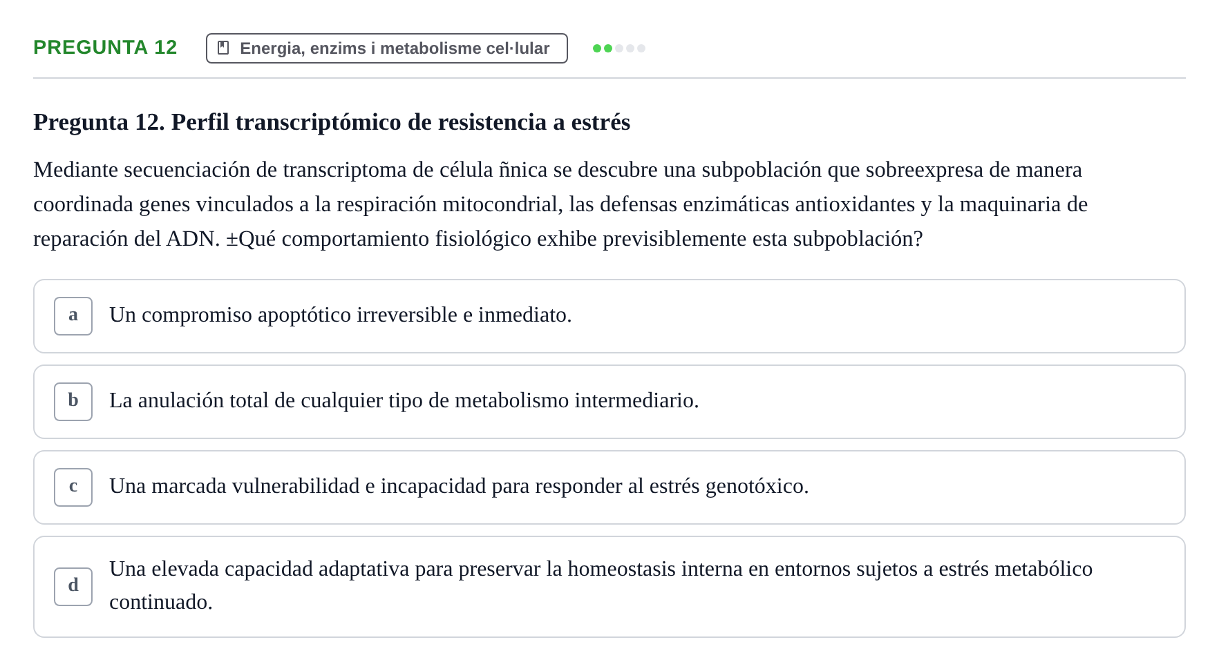 Enunciado: Pregunta 12