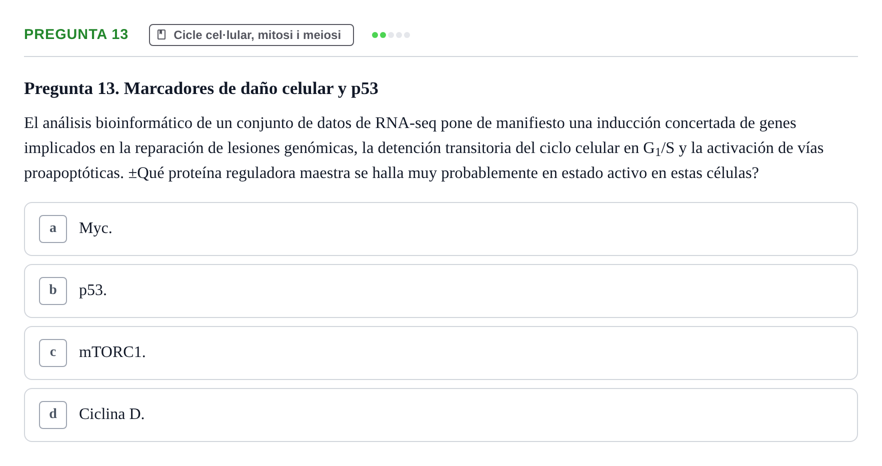 Enunciado: Pregunta 13