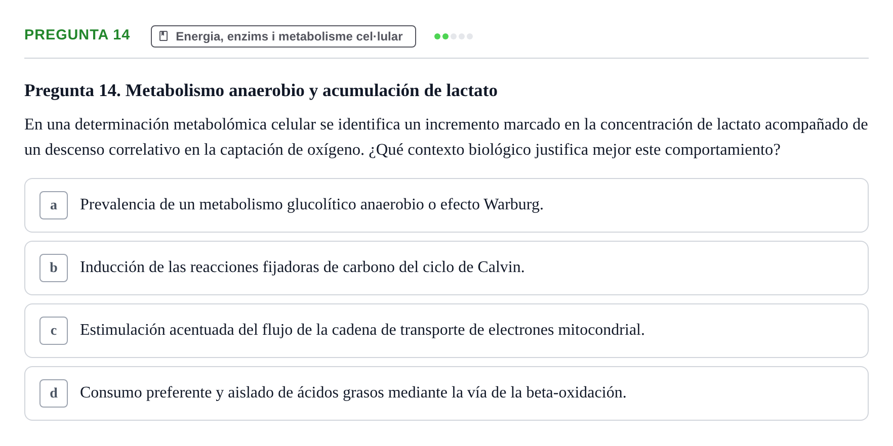 Enunciado: Pregunta 14