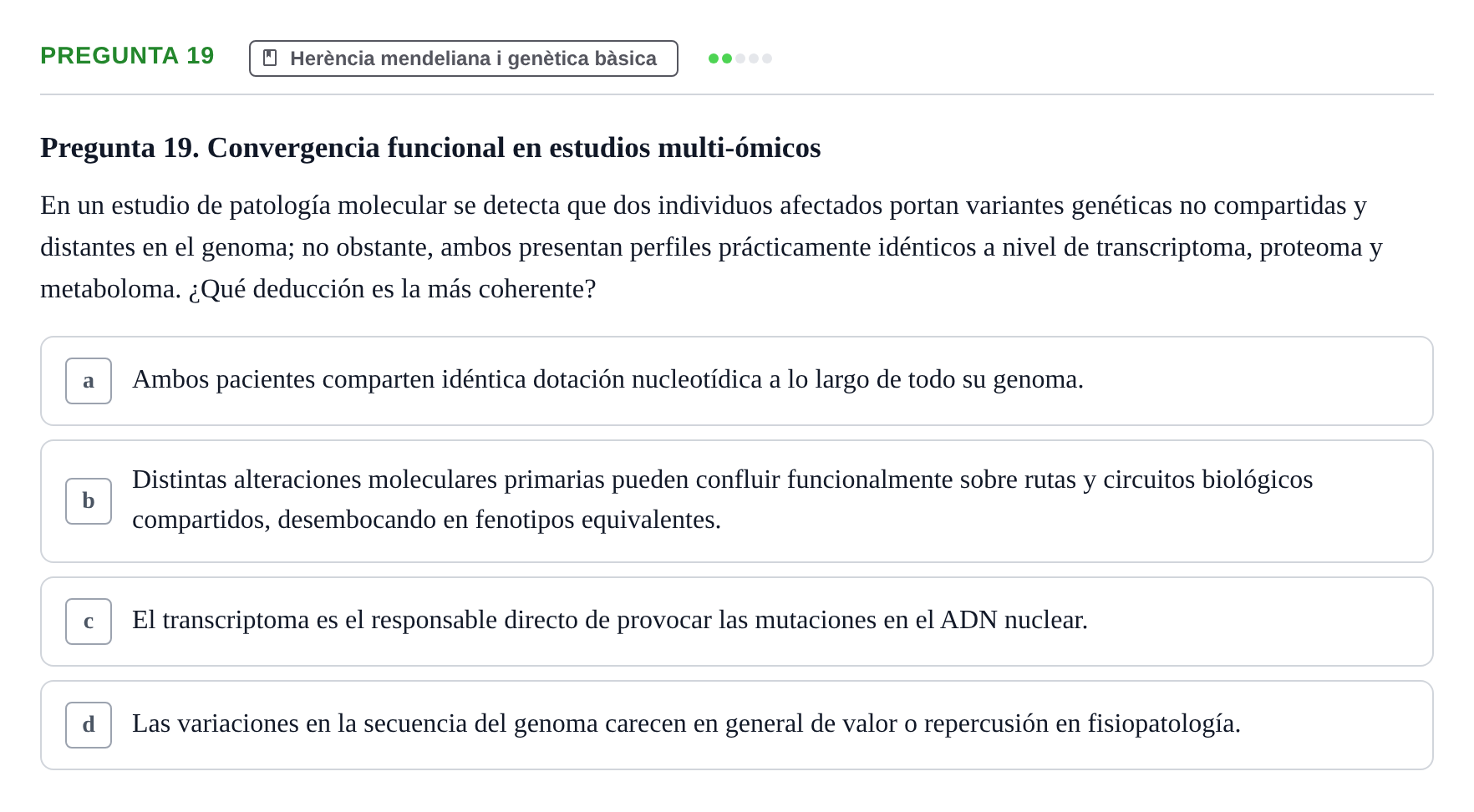 Enunciado: Pregunta 19
