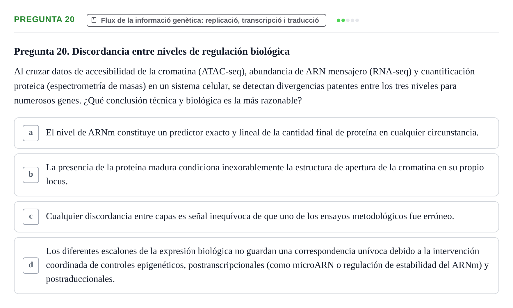 Enunciado: Pregunta 20