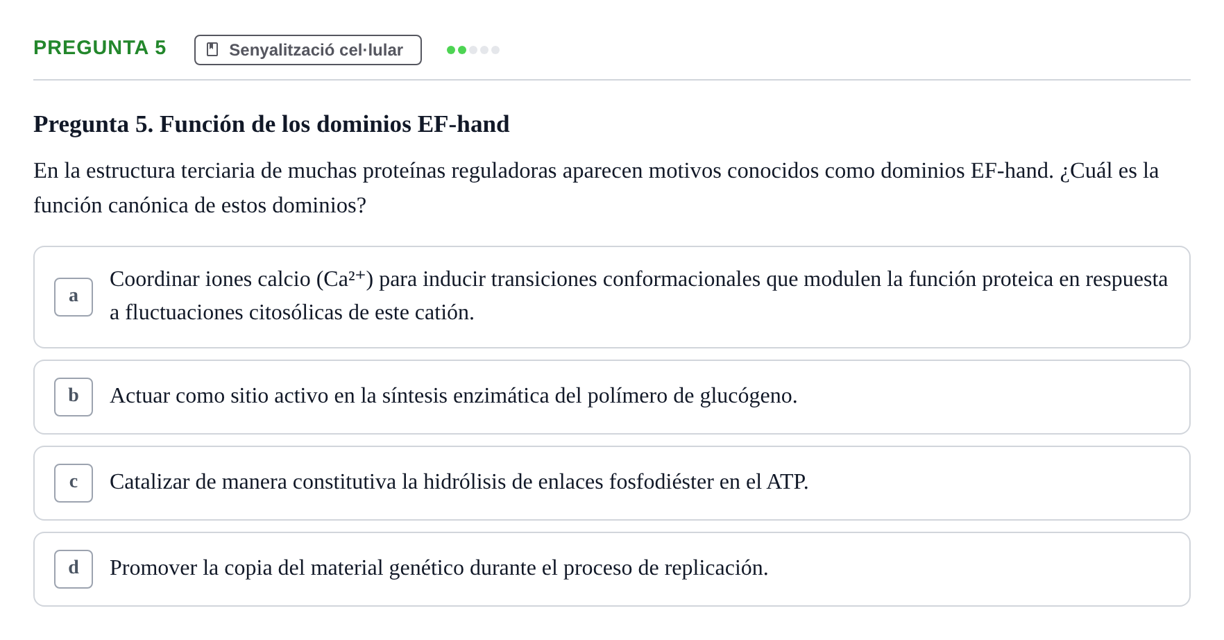 Enunciado: Pregunta 5