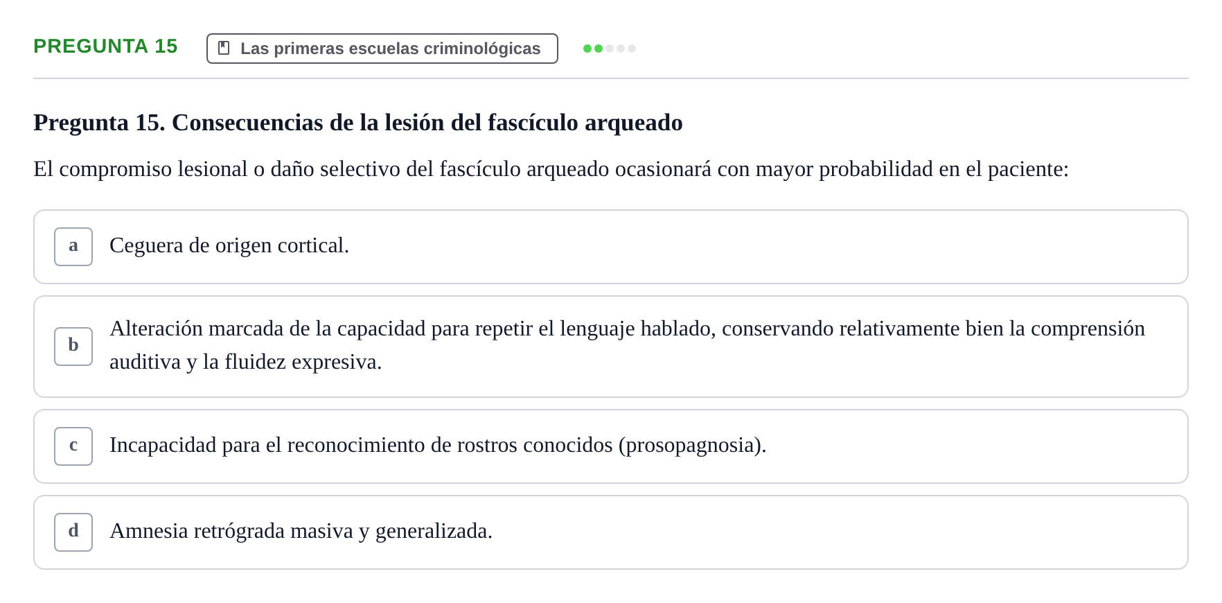 Enunciado: Pregunta 15