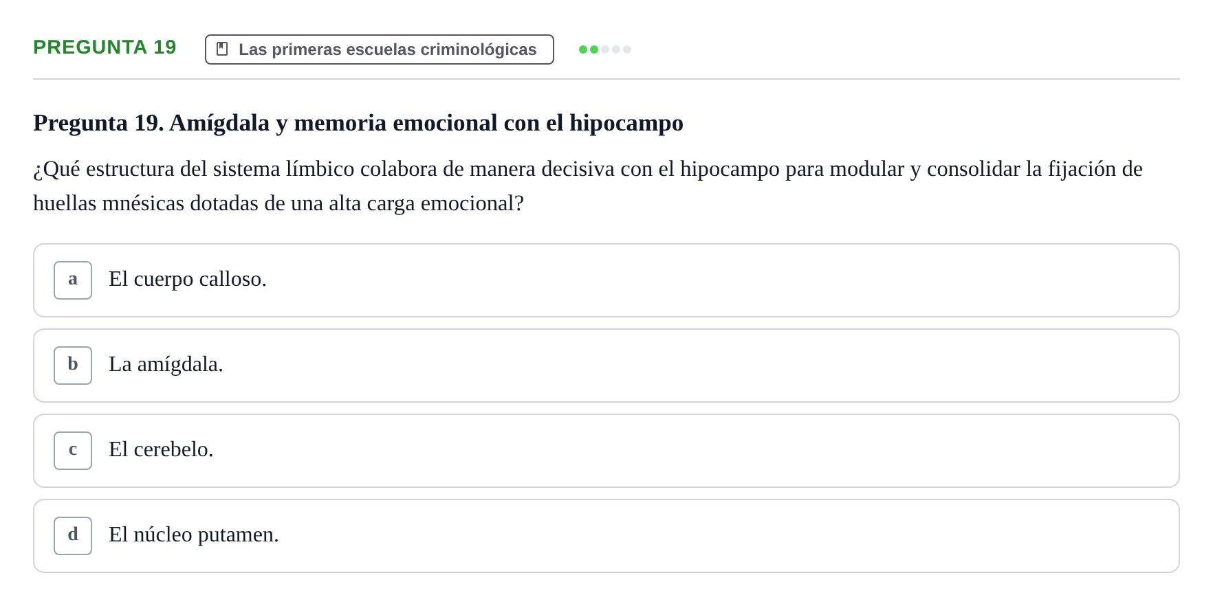 Enunciado: Pregunta 19