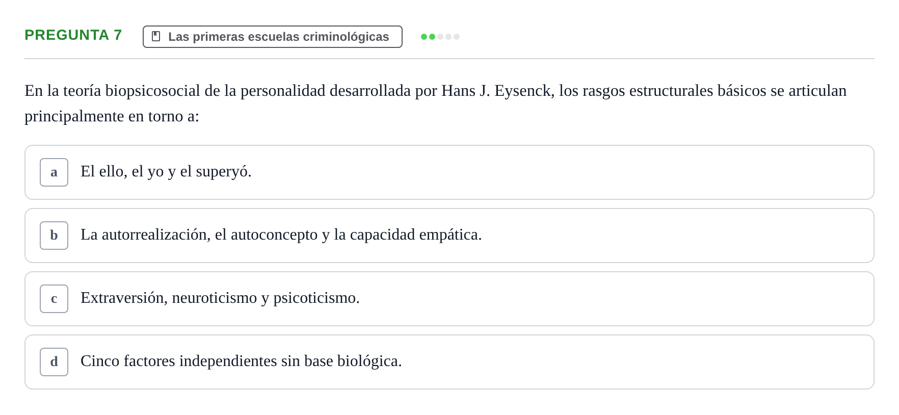 Enunciado: Pregunta 7