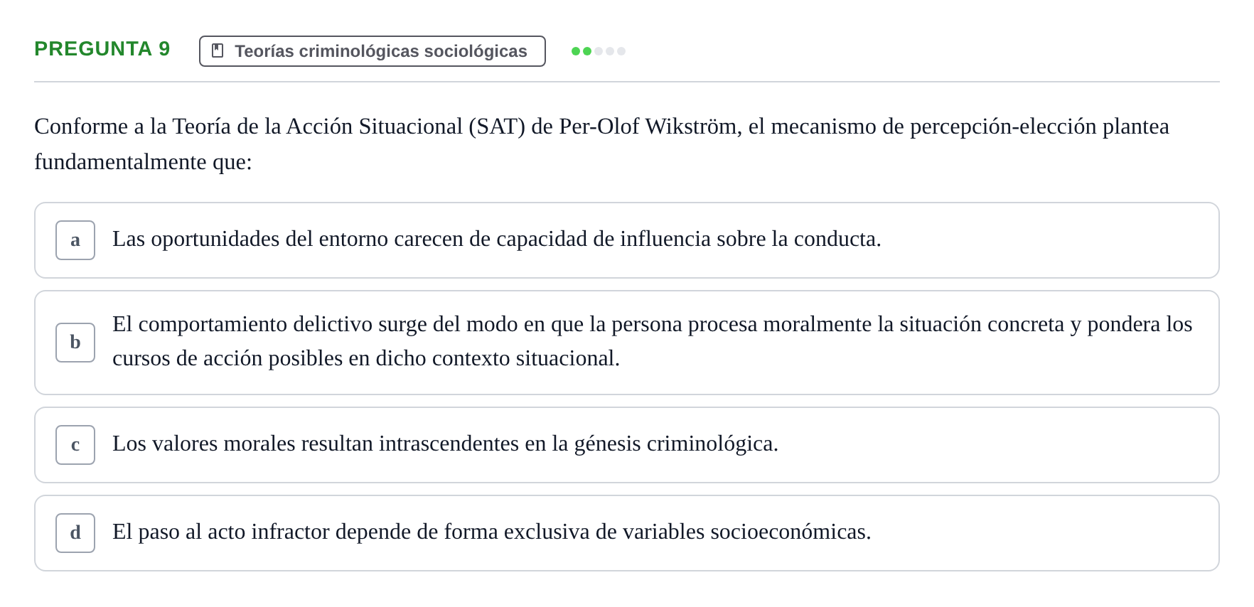 Enunciado: Pregunta 9