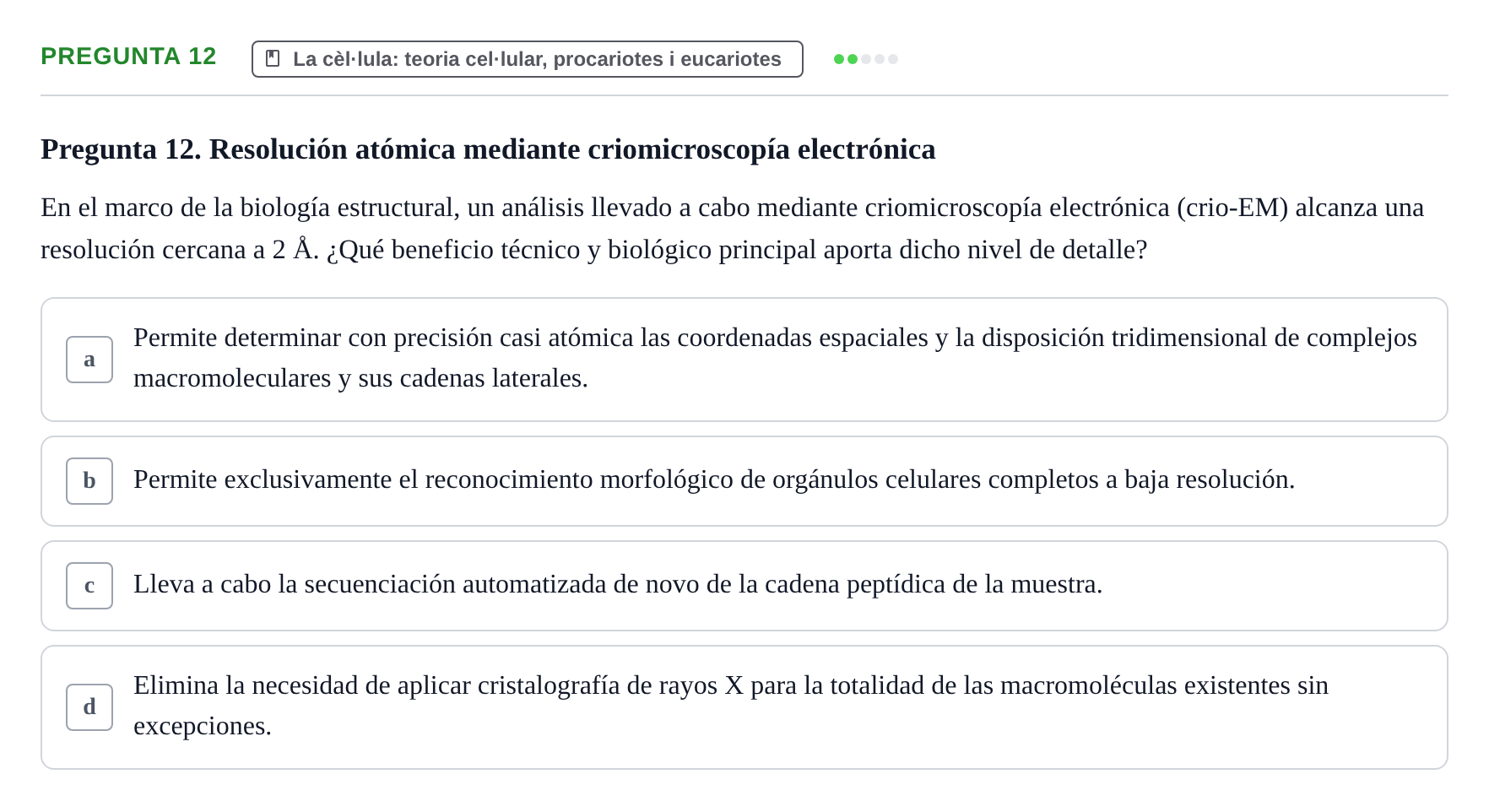 Enunciado: Pregunta 12