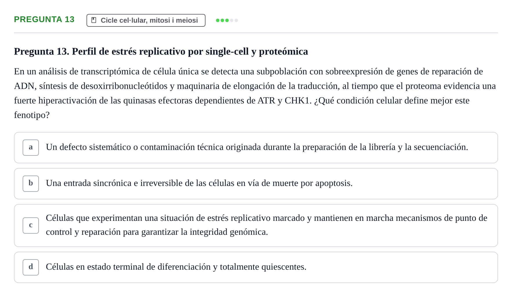 Enunciado: Pregunta 13