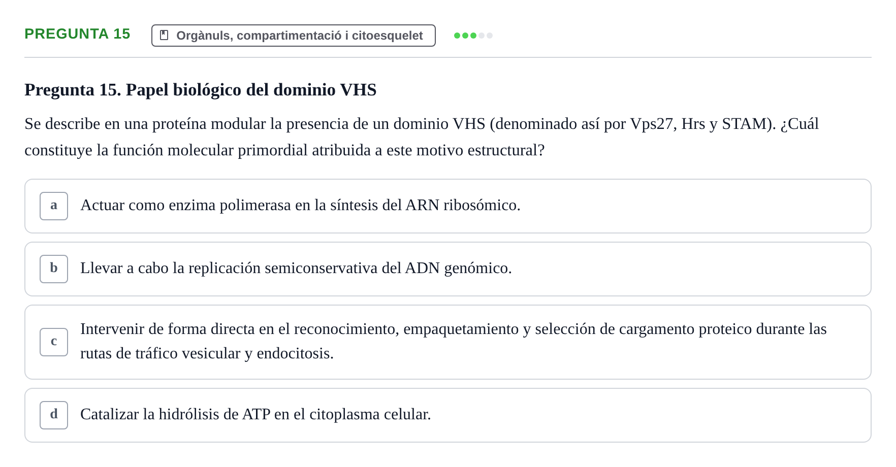 Enunciado: Pregunta 15
