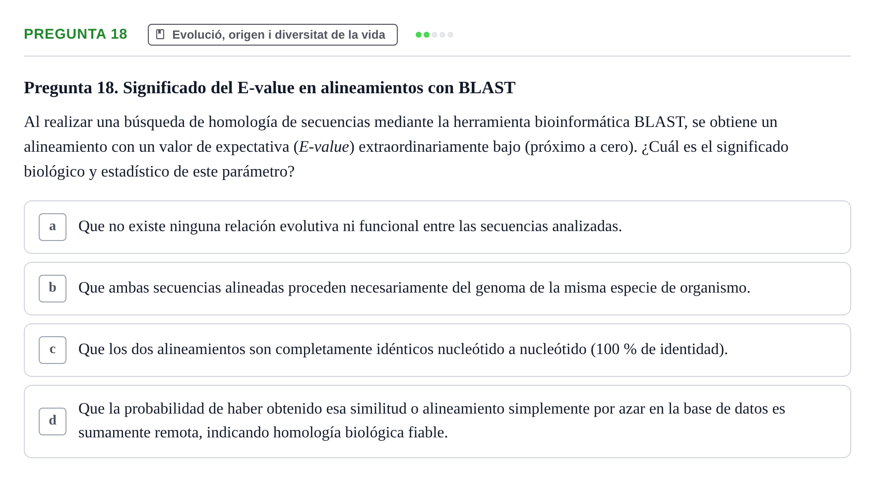 Enunciado: Pregunta 18