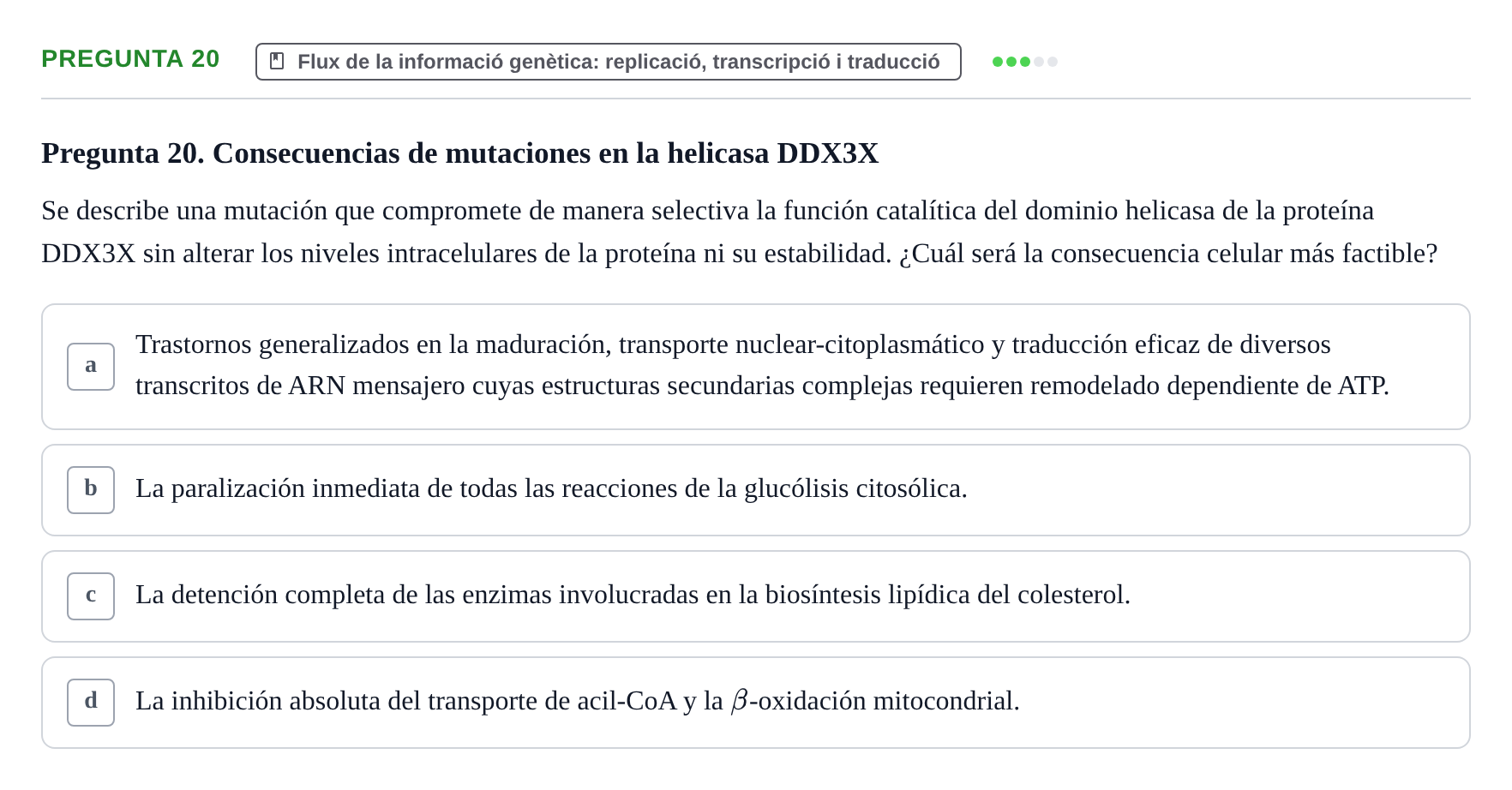 Enunciado: Pregunta 20