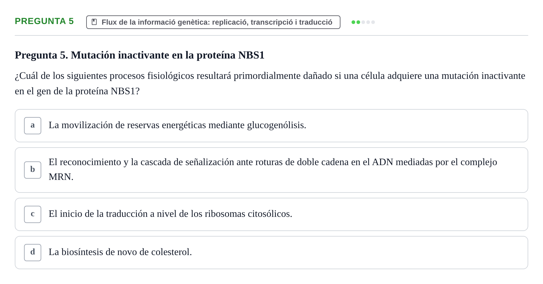 Enunciado: Pregunta 5