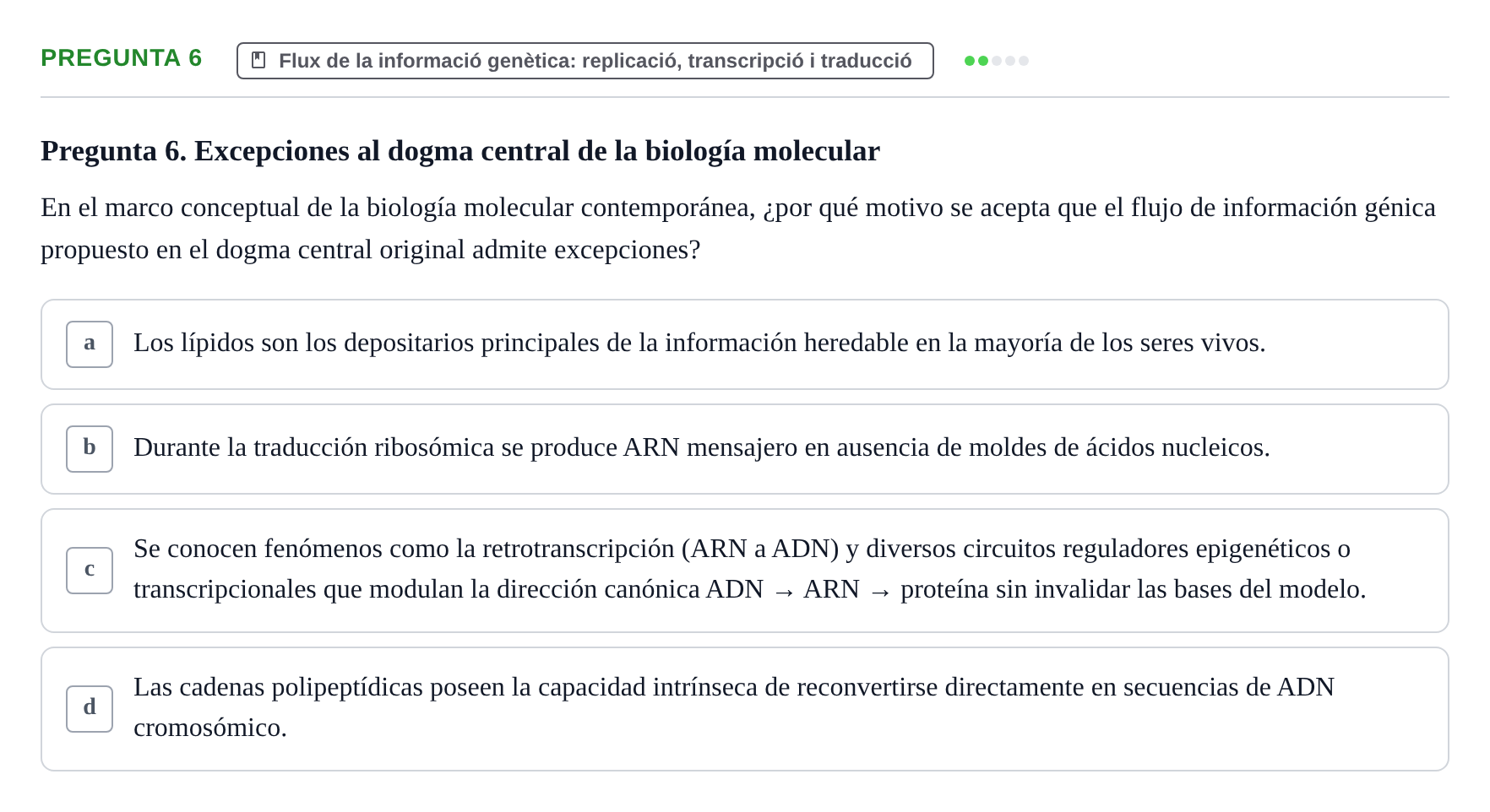 Enunciado: Pregunta 6