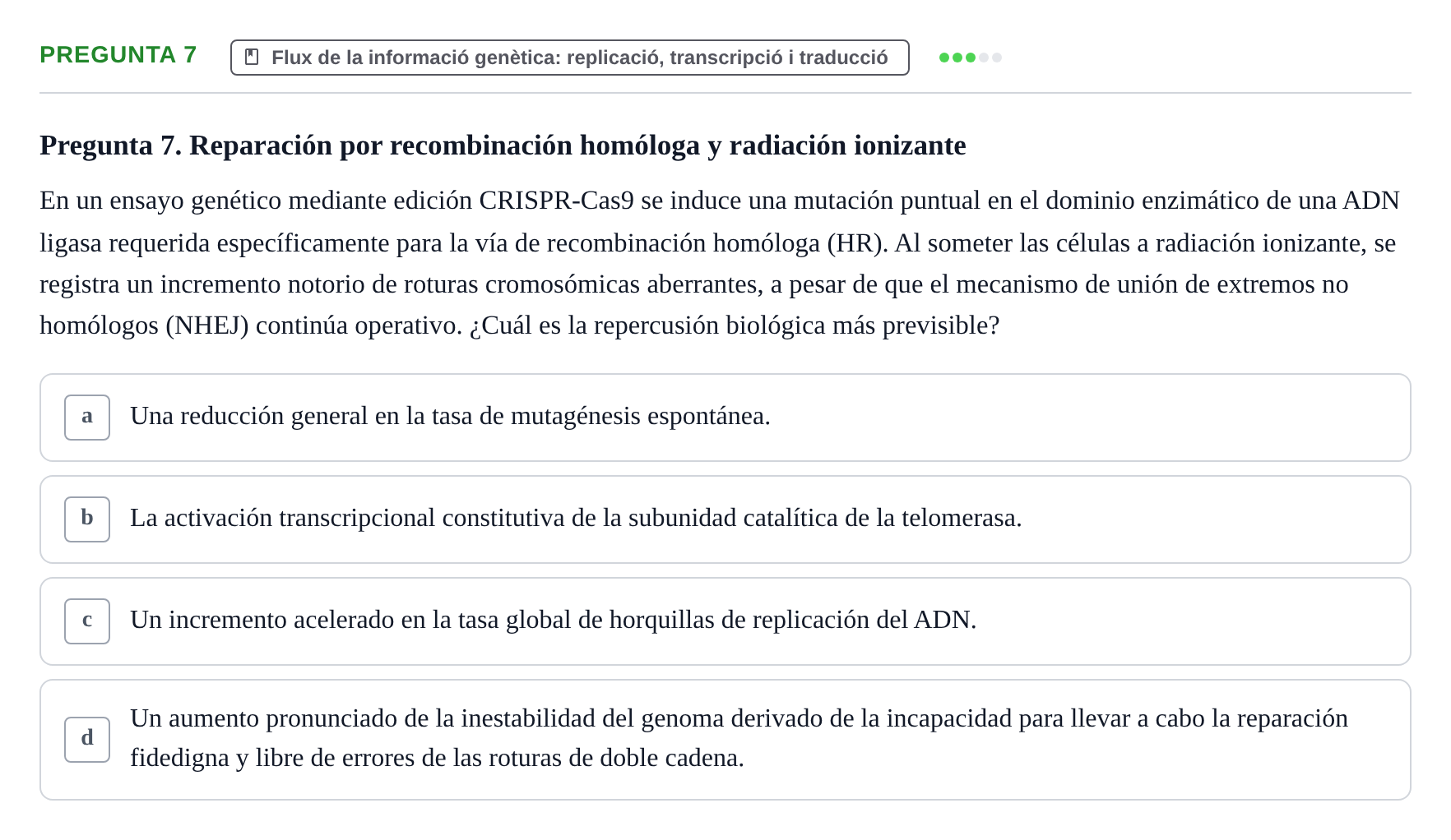 Enunciado: Pregunta 7