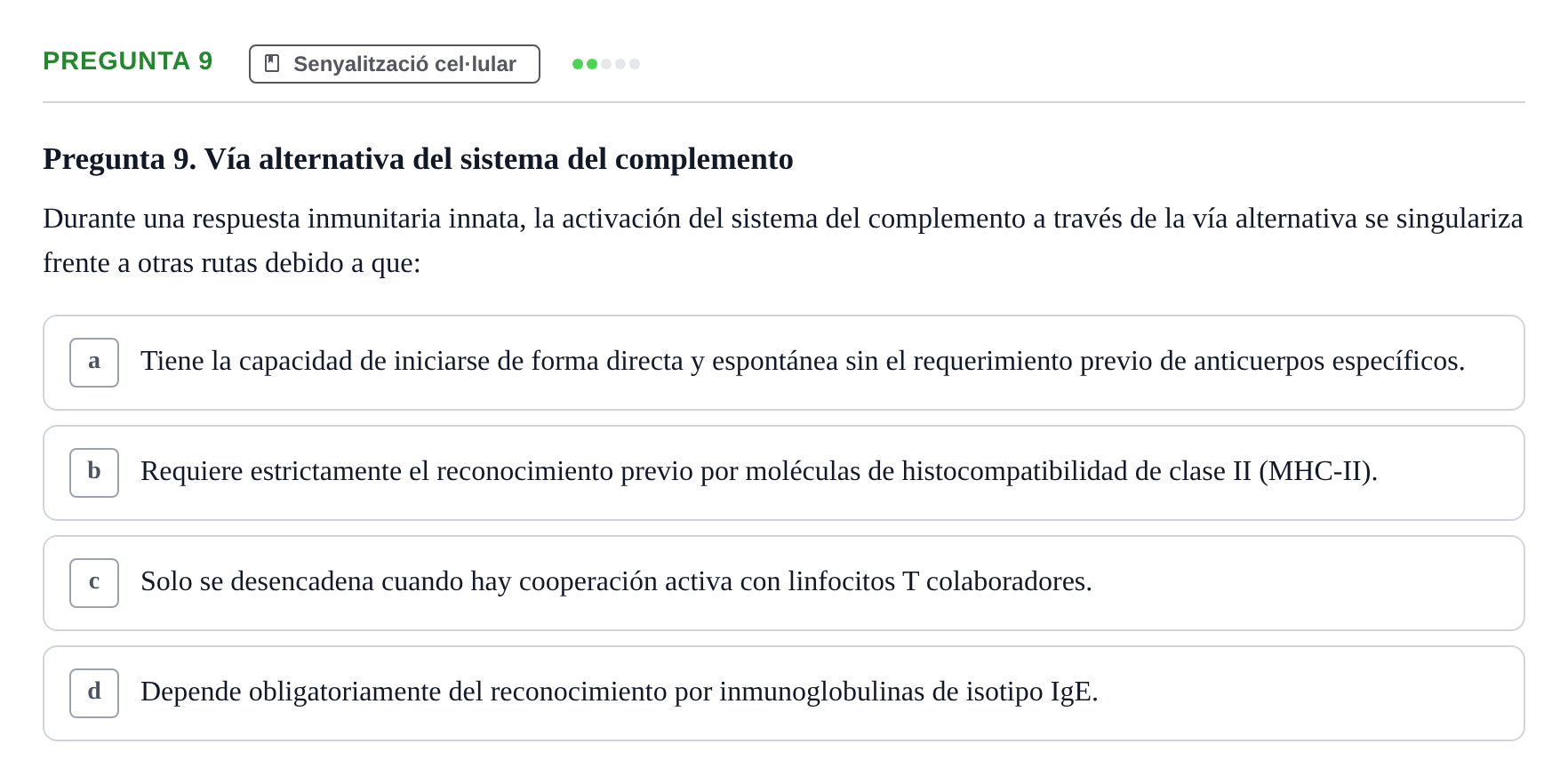 Enunciado: Pregunta 9