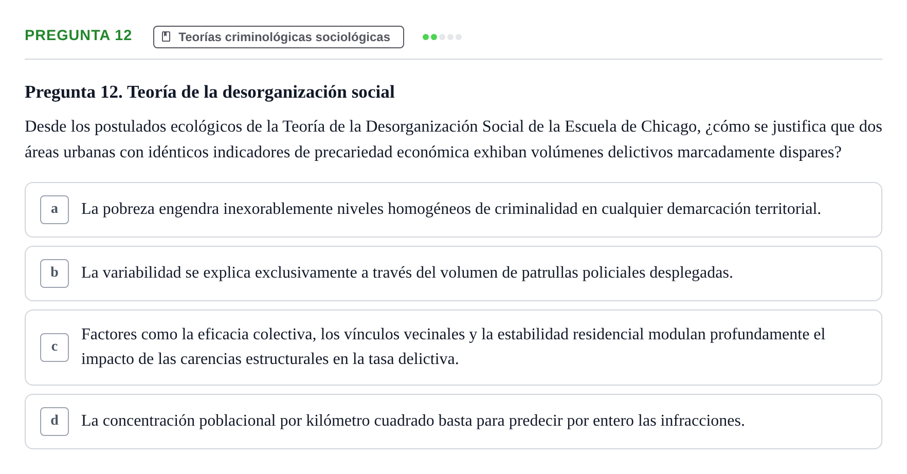 Enunciado: Pregunta 12