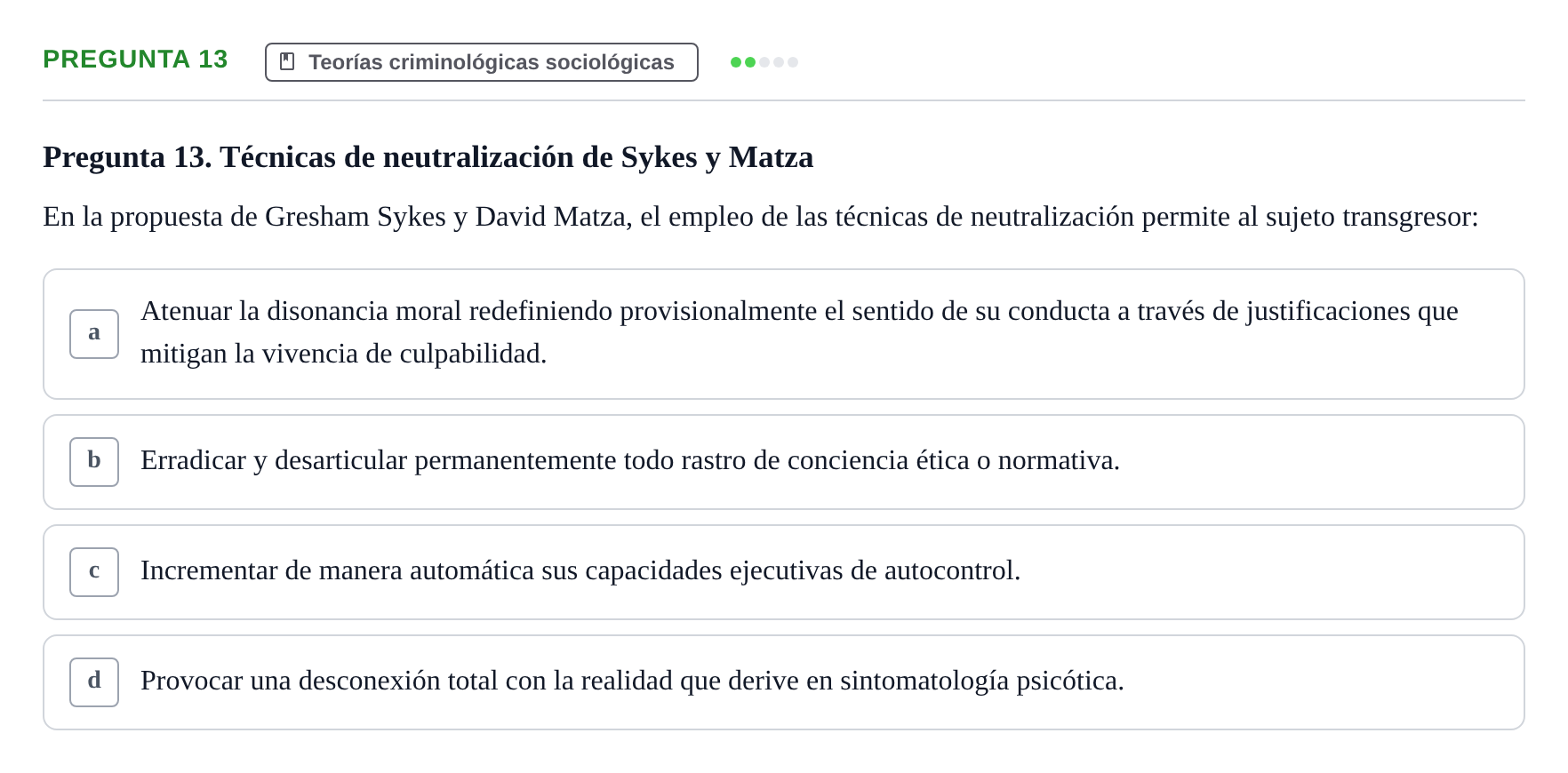 Enunciado: Pregunta 13