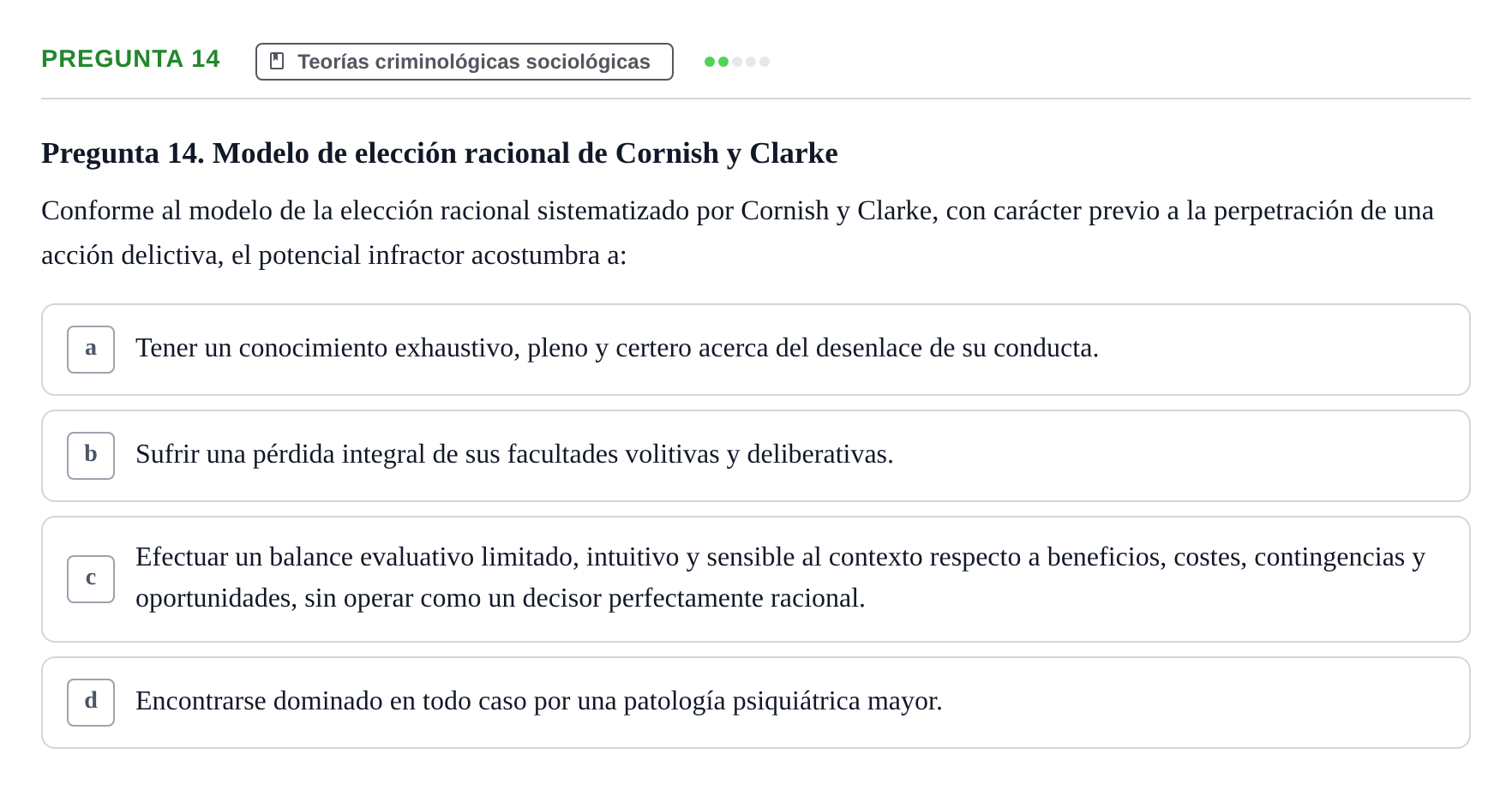 Enunciado: Pregunta 14