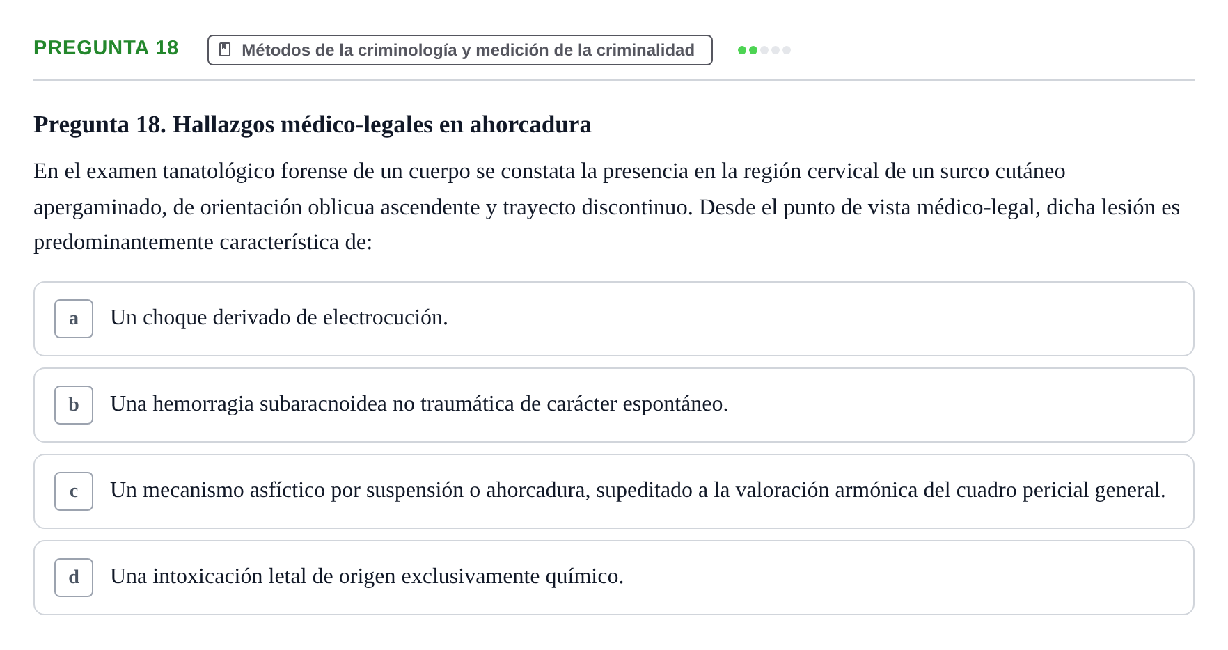 Enunciado: Pregunta 18