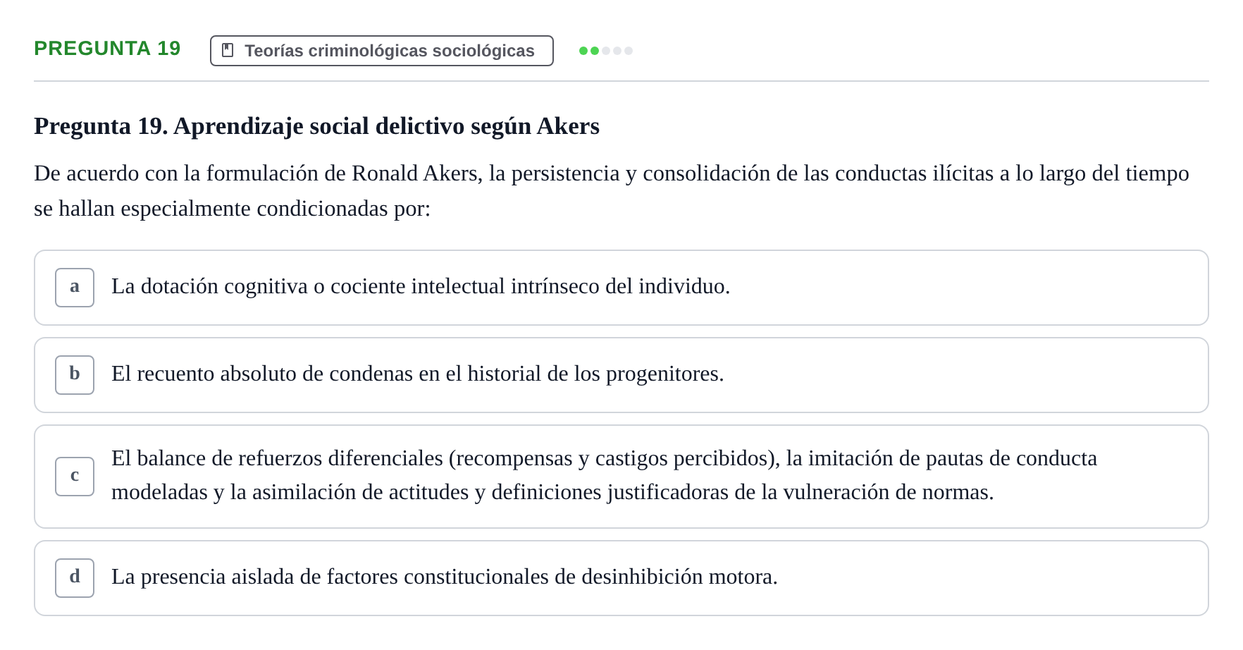 Enunciado: Pregunta 19