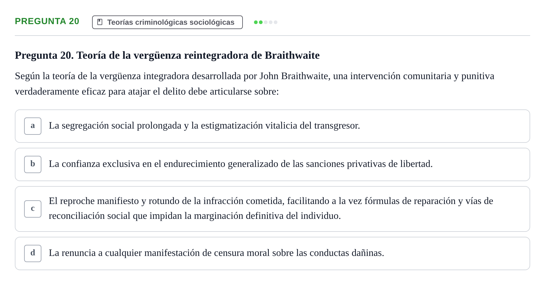 Enunciado: Pregunta 20