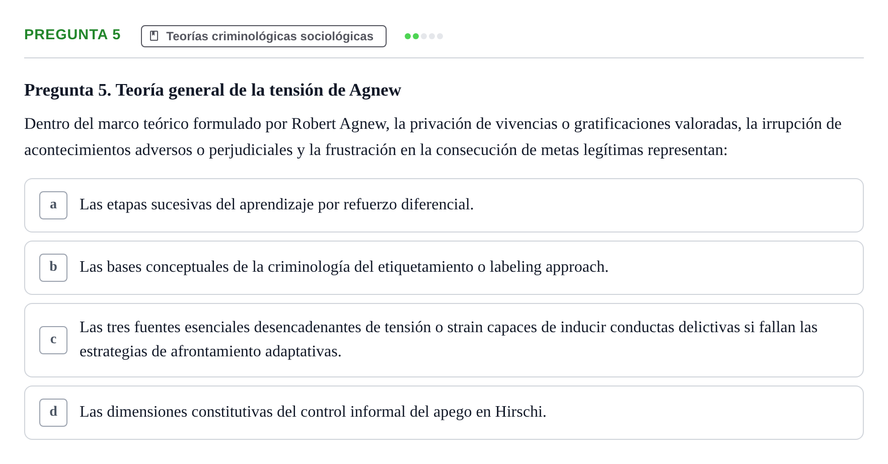 Enunciado: Pregunta 5