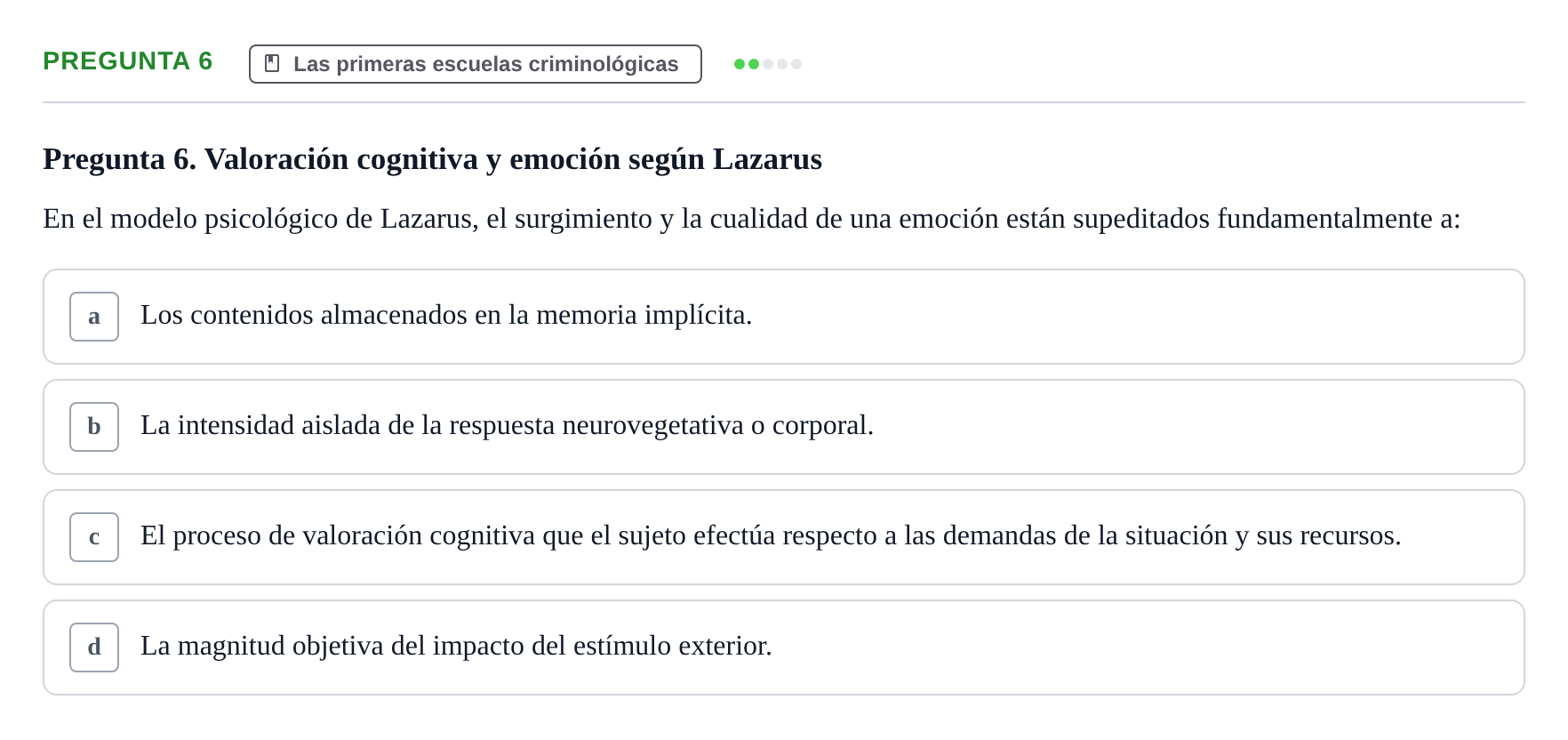 Enunciado: Pregunta 6