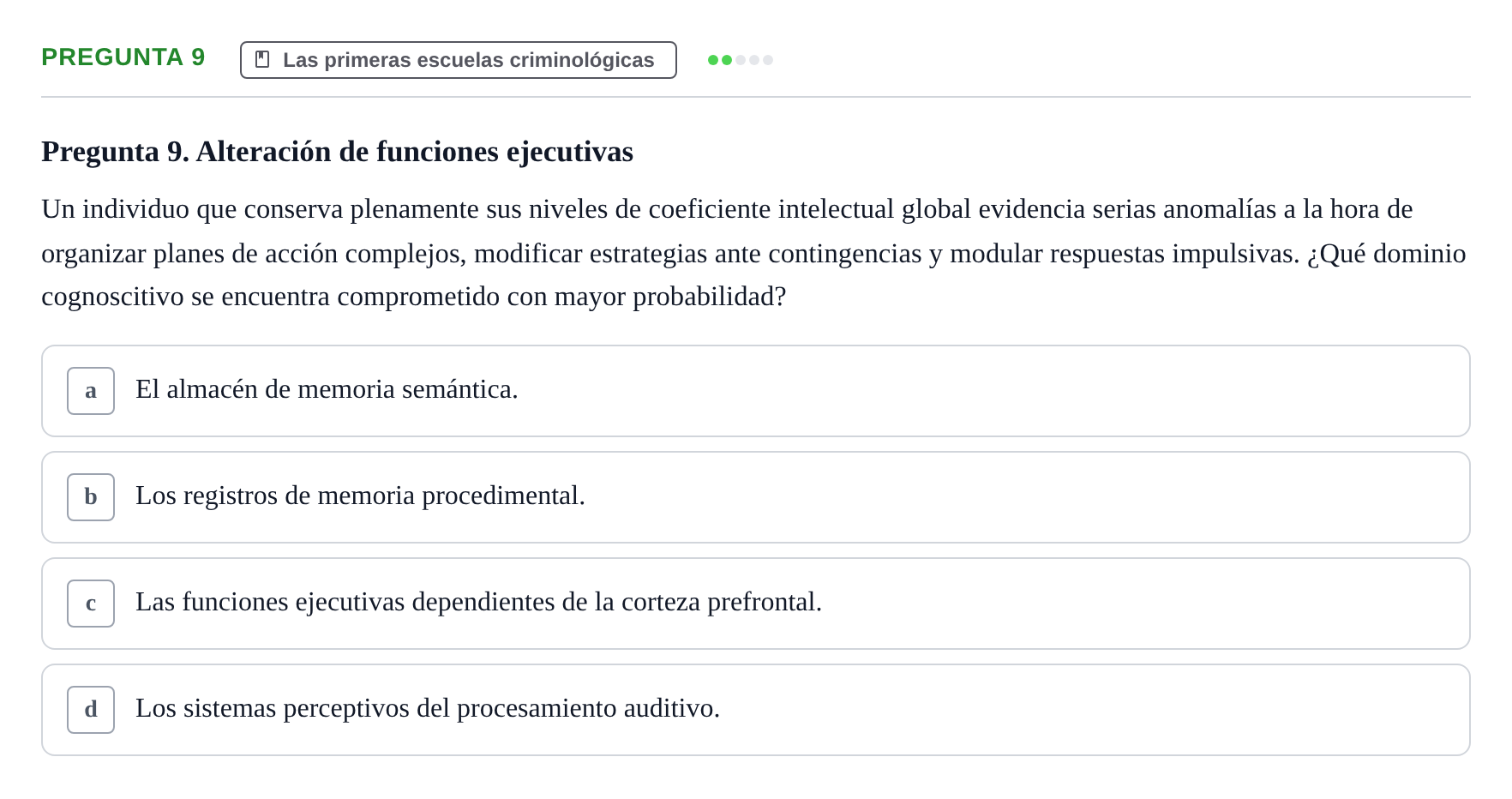 Enunciado: Pregunta 9