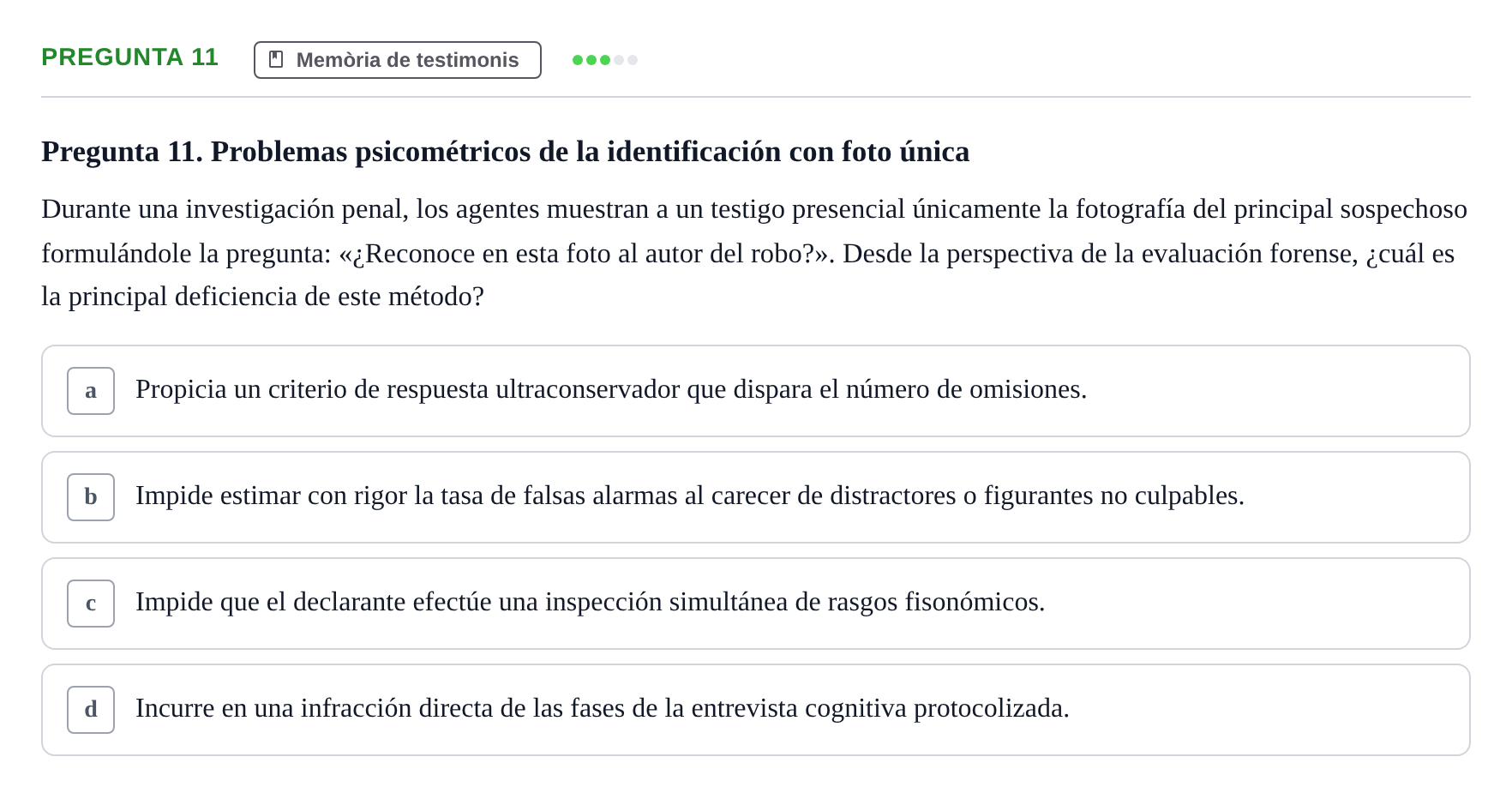 Enunciado: Pregunta 11 · Memoria I Representació UB 2008