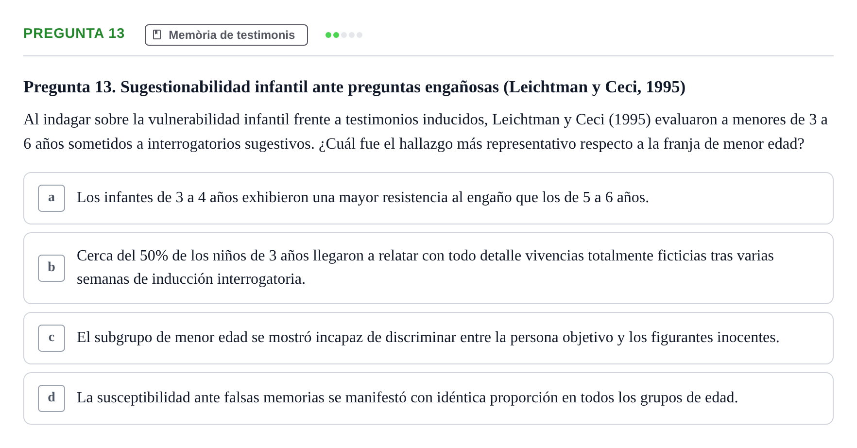 Enunciado: Pregunta 13 · Memoria I Representació UB 2008