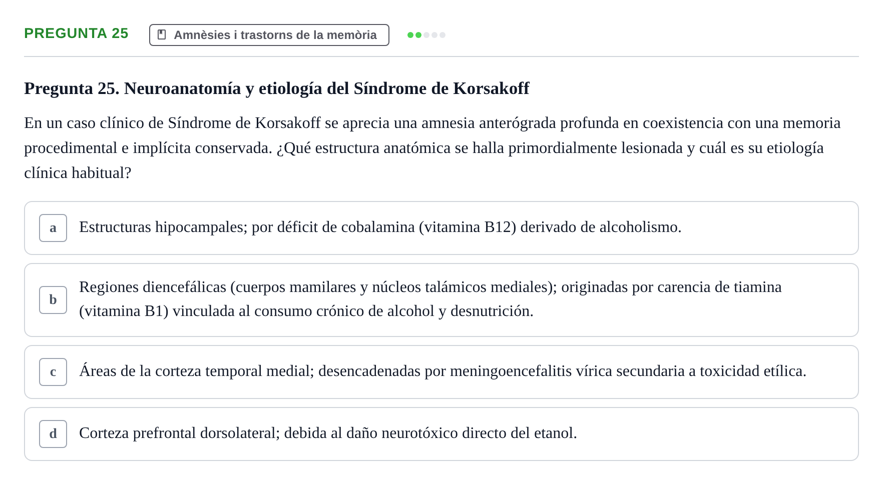 Enunciado: Pregunta 25 · Memoria I Representació UB 2008