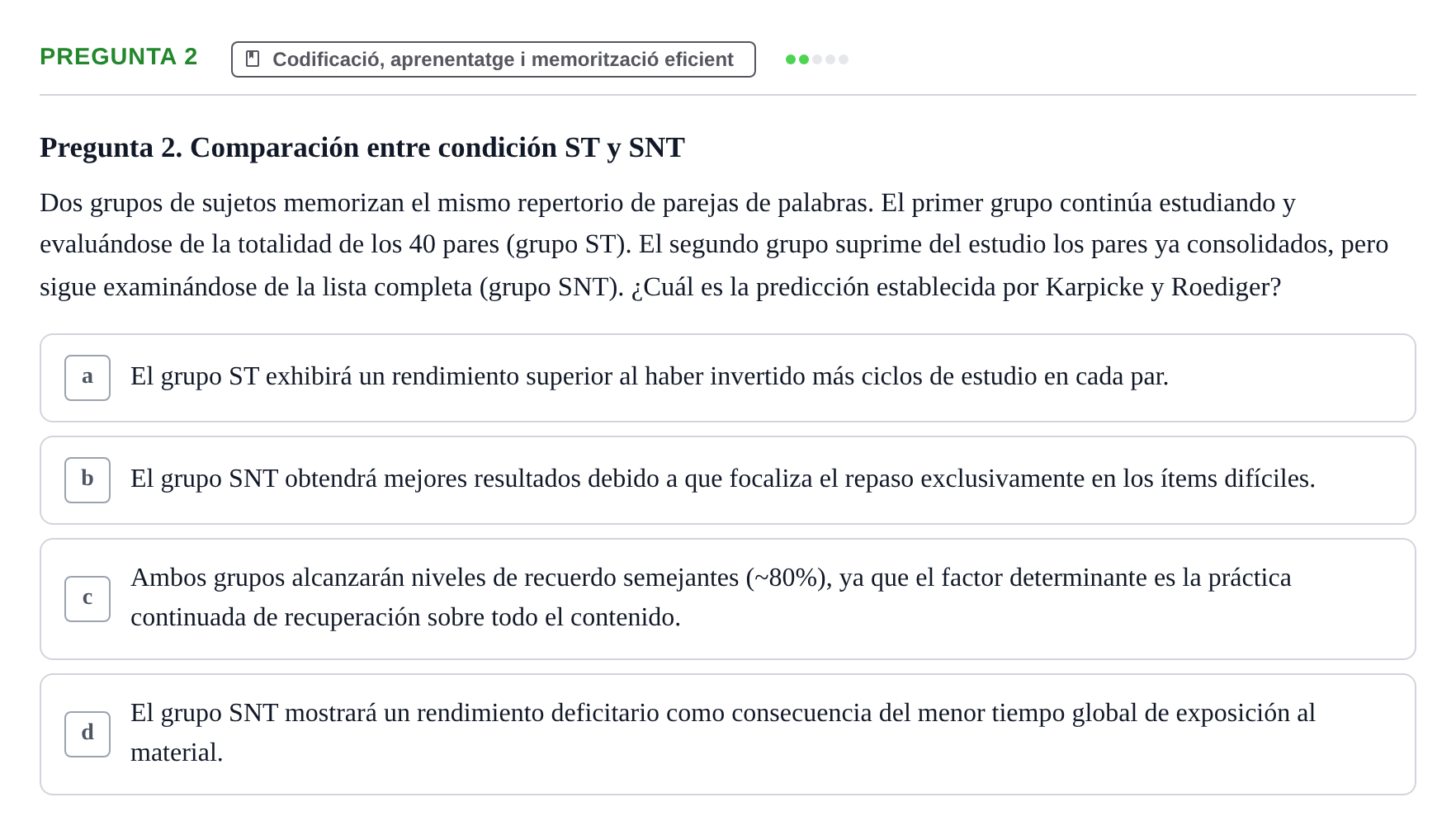 Enunciado: Pregunta 2 · Memoria I Representació UB 2008