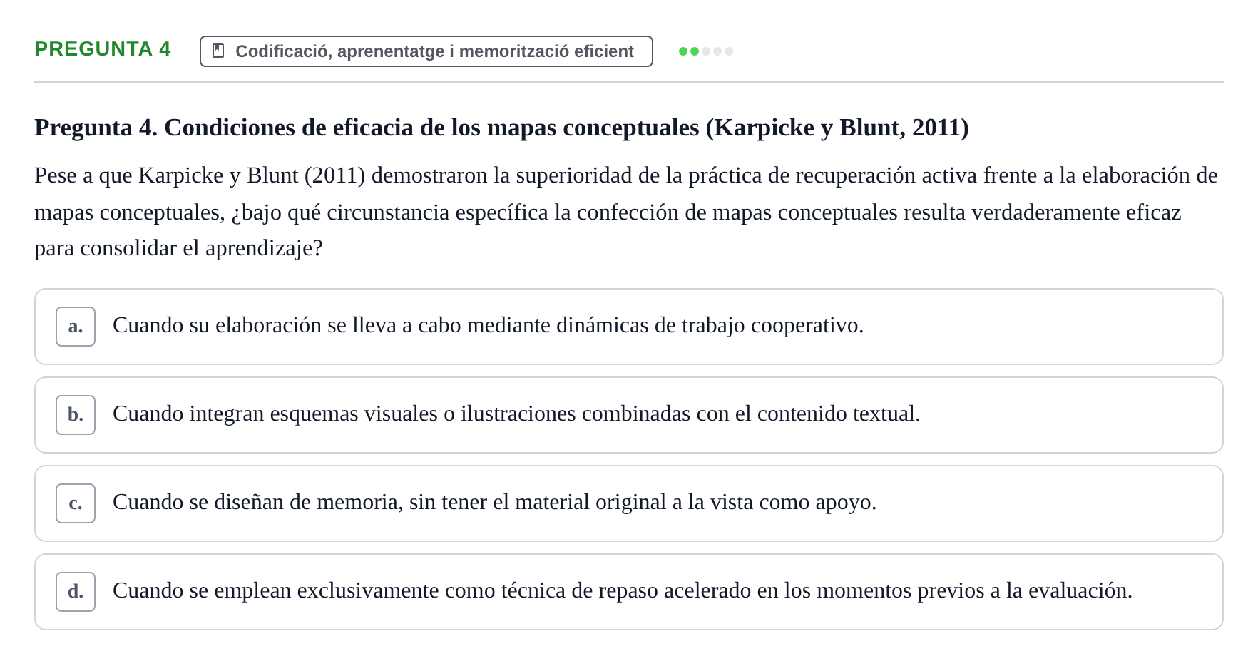 Enunciado: Pregunta 4 · Memoria I Representació UB 2008