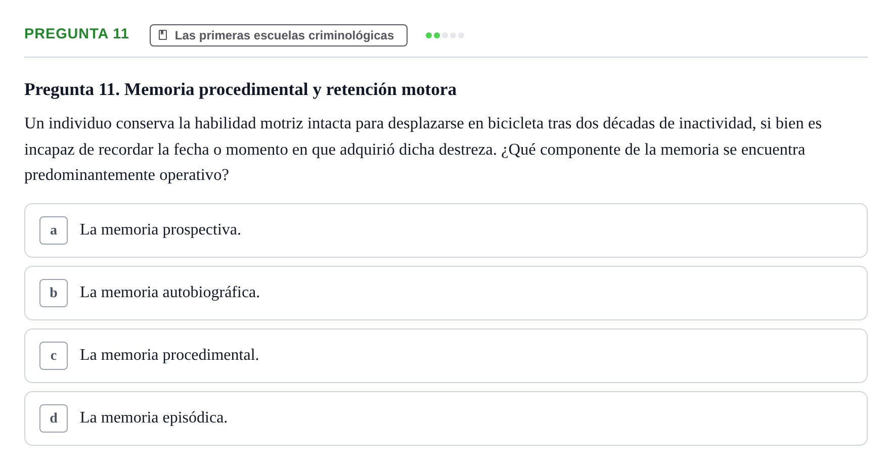 Enunciado: Pregunta 11