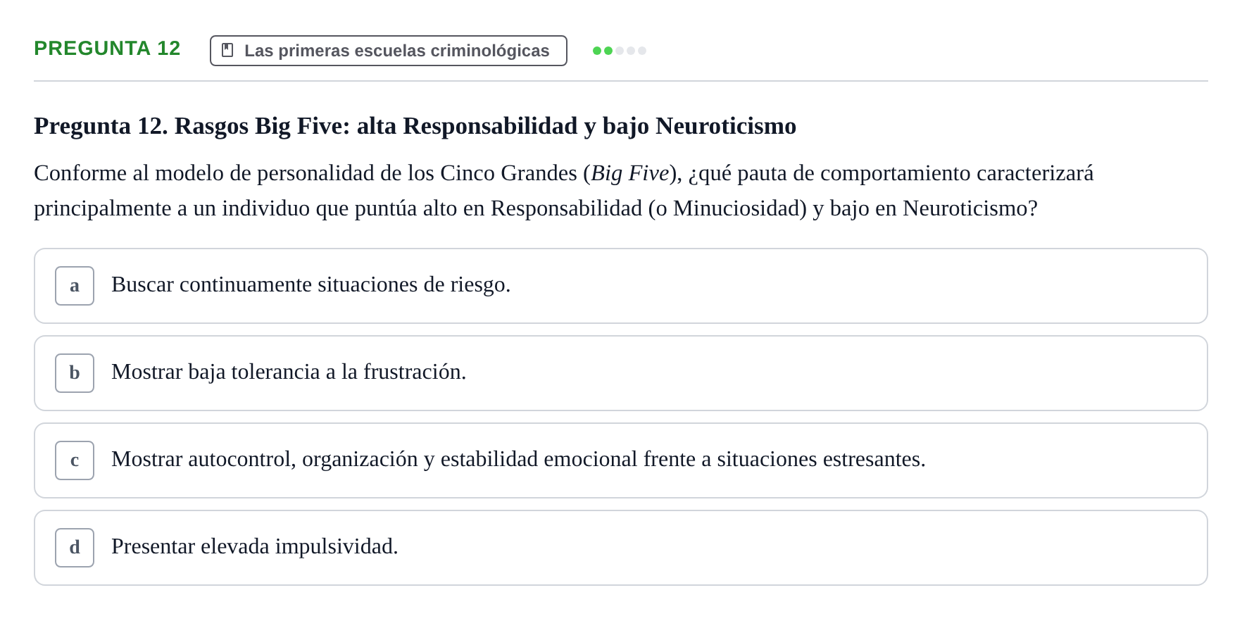 Enunciado: Pregunta 12